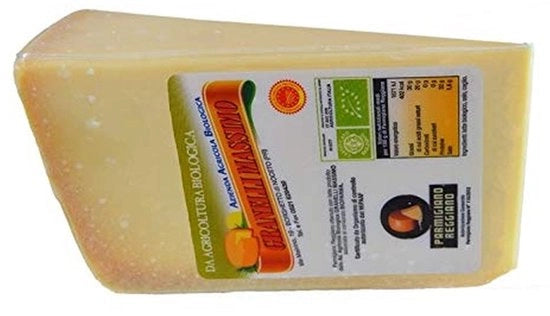 Parmigiano Reggiano 24 mesi - Formaggio biologico - Imballaggio ad alta vuoto - 1 kg - Lattosio zero - Alto contenuto nutrizionale