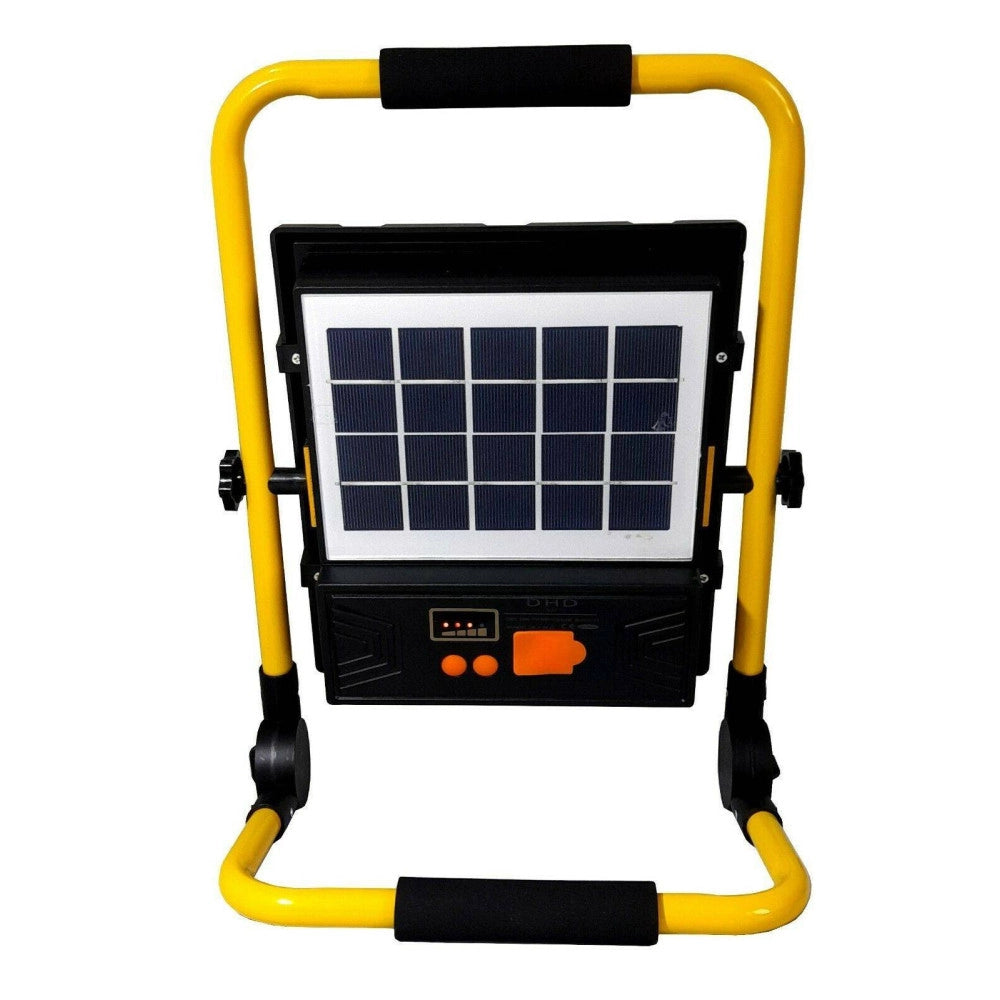 Trade Shop - Faro Di Emergenza A Led 100w Con Pannello Solare Ricaricabile Torcia Sos -