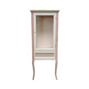 Vetrina classica 1 porta 1 cassetto in legno grezzo l.55 p.40 h.140 - Mobili 2G