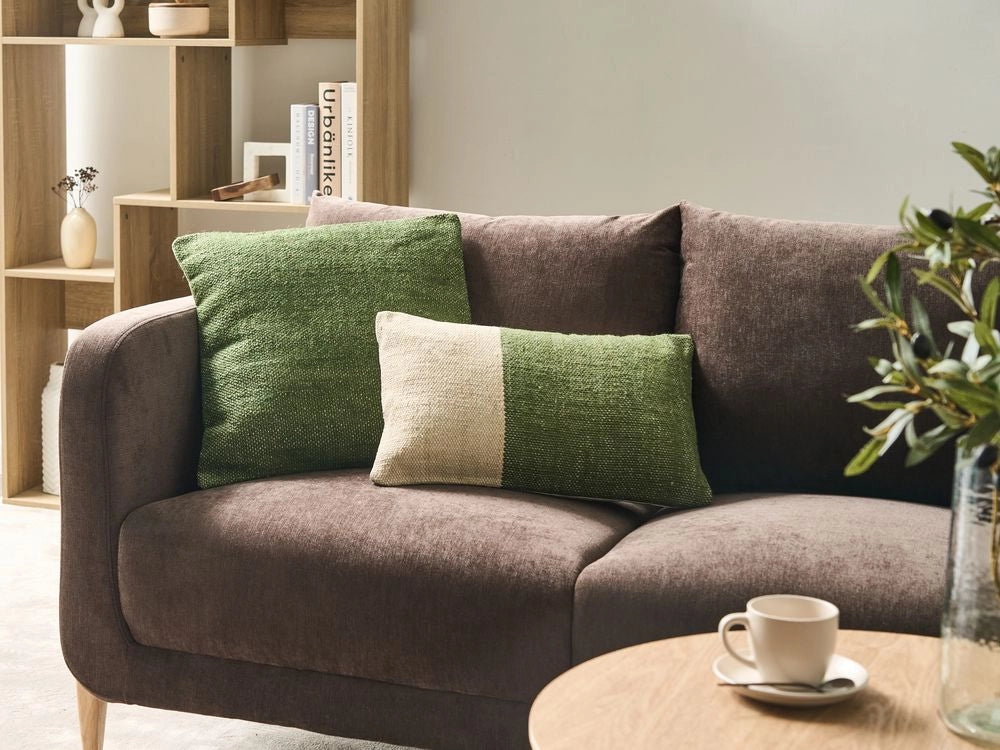 Set di 2 cuscini decorativi in tessuto di cotone verde 45/30 x 45/50 cm Cuscino decorativo