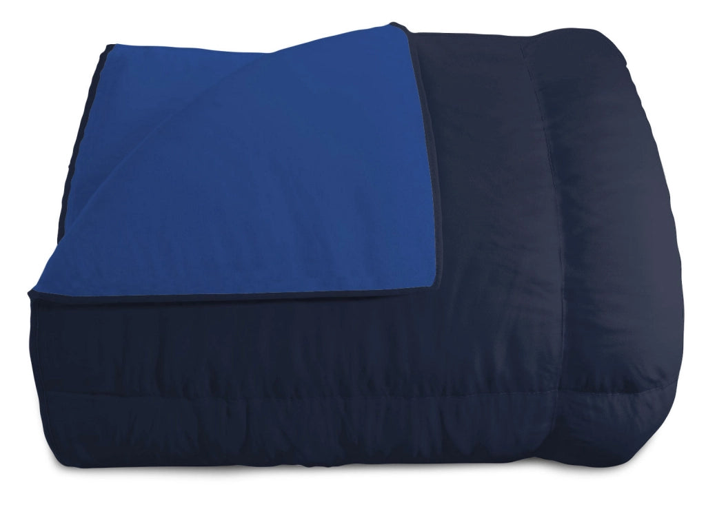 Trapunta Invernale 1 Piazza e Mezzo Doubleface 300gr Blu Scuro/Blu Royal