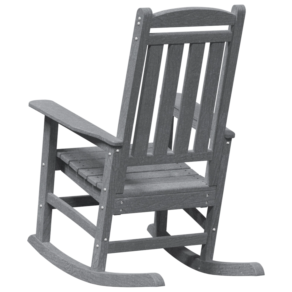 Sedia a Dondolo da Giardino Grigio Chiaro 70x92x108 cm HDPE