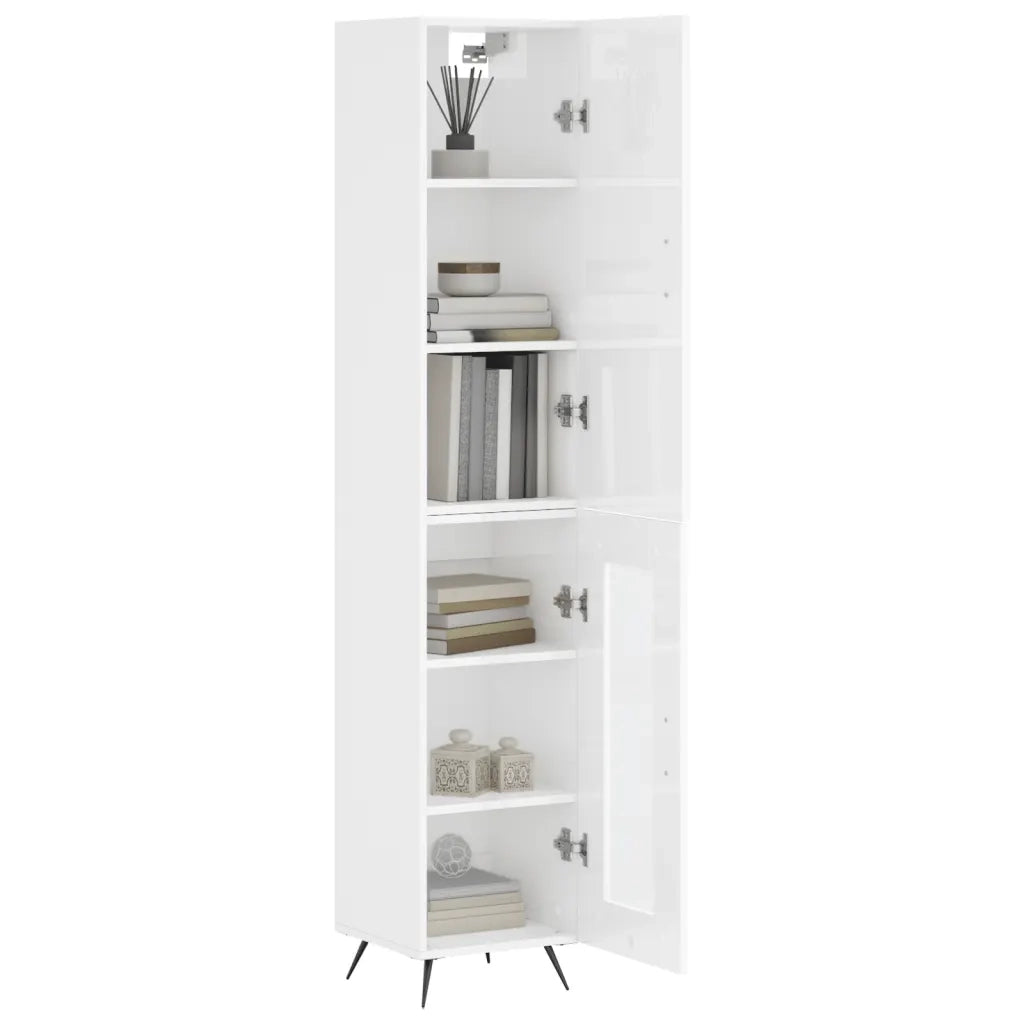 Credenza 34,5x34x180 cm in Legno Multistrato Bianco Lucido 3199019