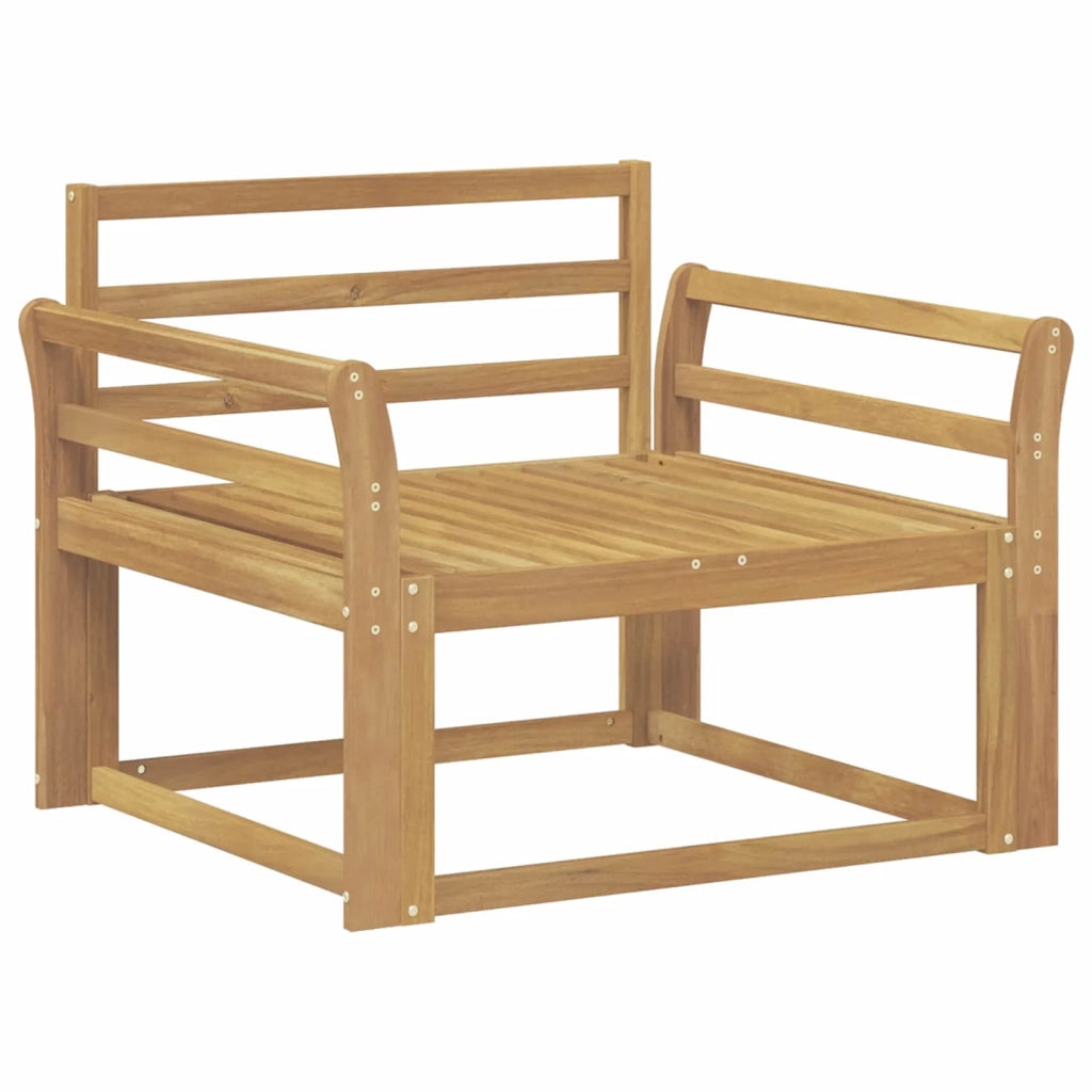 Divano centrale per esterno Legno di Acacia Massello Bianco 3439008