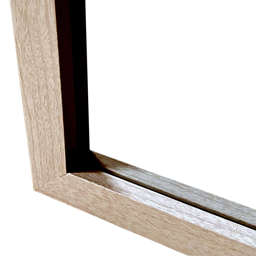 Specchio per porta beige 125x35 cm - Cornice in MDF, leggero e facile da appendere, stile nordico
