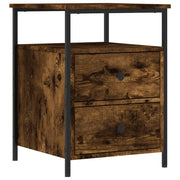 Comodino | Armadio da Notte | Mobiletto da notte Rovere Fumo 44x45x60 cm in Legno Multistrato