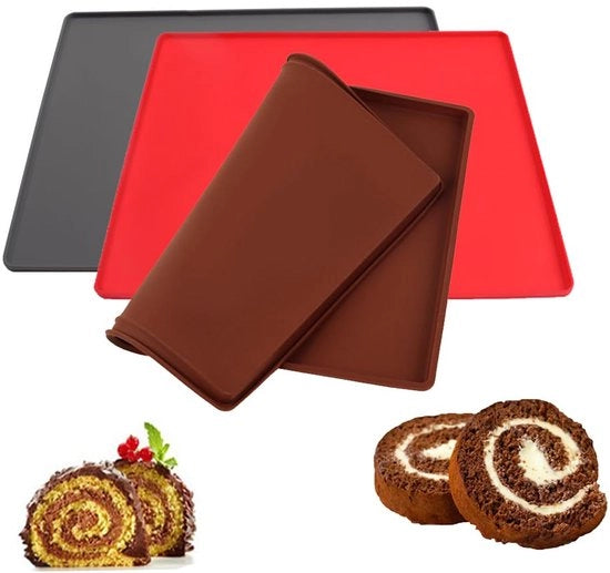 Matraccio per biscotti in silicone - Resistente al calore - 3 pezzi - 40 cm x 30 cm - Sicuro per l'alimentazione