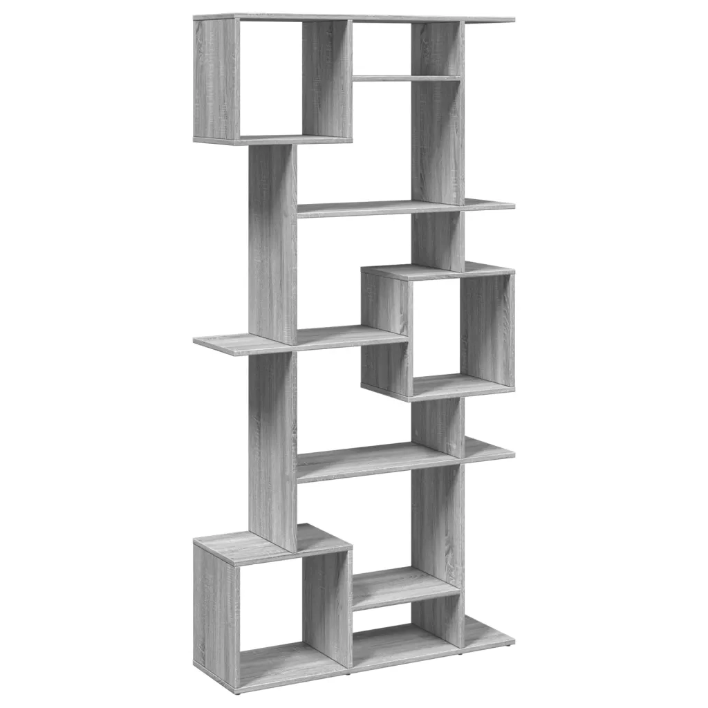 Libreria-Scaffale per Libri-Mobile di Stoccaggio Grigio Sonoma 92x29x188 cm in Legno Multistrato