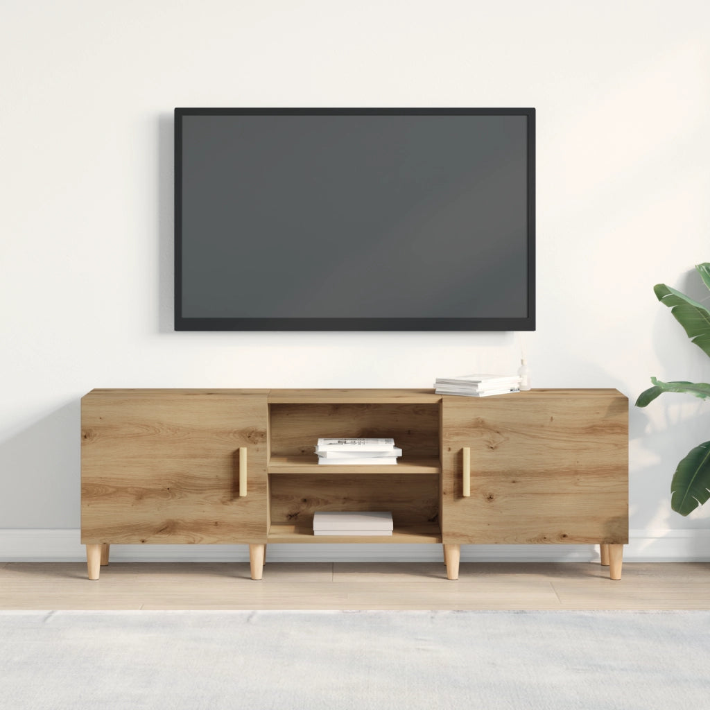 Supporto TV in Rovere Artigianale - 150x30x50 cm - Realizzato in Legno Ingegnerizzato
