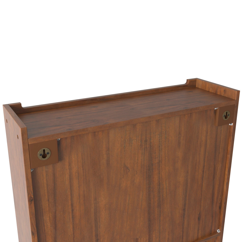 Armadietto pensile vintage in vetro marrone