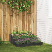 Vaso da giardino Nero 90 x 90 x 35 cm Acciaio laminato a freddo 865834