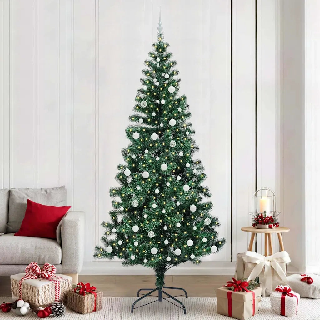 Albero di Natale | Decorazioni natalizie artificiale con luci integrate Verde 240 cm