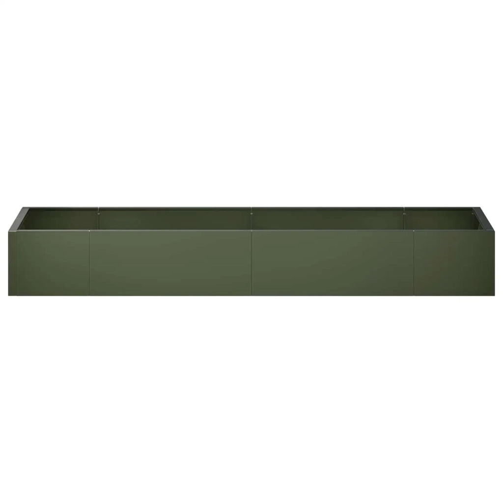 Muro di contenimento 8 pz 300 x 100 x 50 cm Acciaio Verde Oliva 3449257