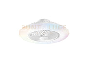 PLAFONIERA LED VENTILATORE SKYRON BIANCO 40W 4800LM CCT DIMMER CON RGB DIGITALE CON TELECOMANDO RF INCLUSO 22,5X59,5CM