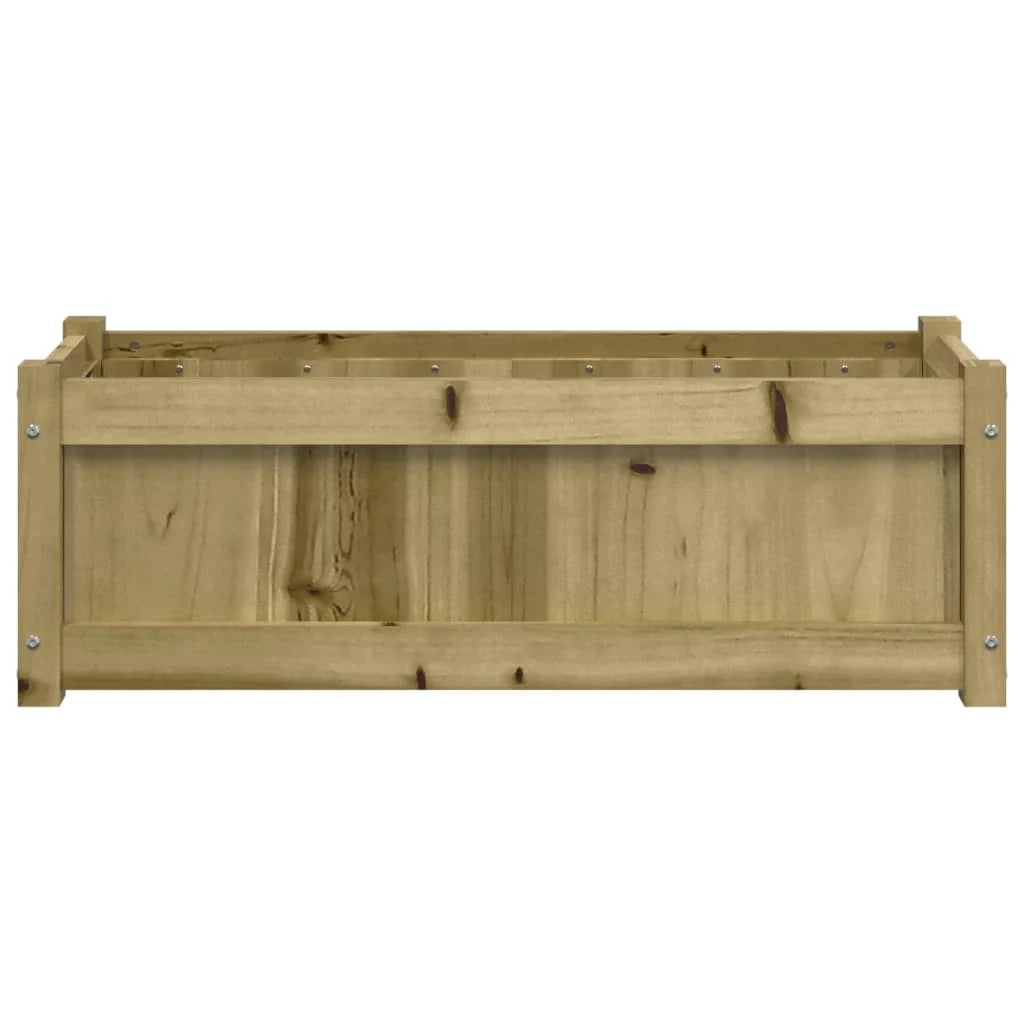 Vaso per fioriera aiuola rialzata piante fiori terrazza giardino esterno 90 x 31 x 31 cm legno di pino impregnato marrone 02_0038565