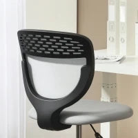 Sedia da ufficio Ergonomica in Rete con poggiapiedi regolabile, 59x59x106-126 cm, Grigio