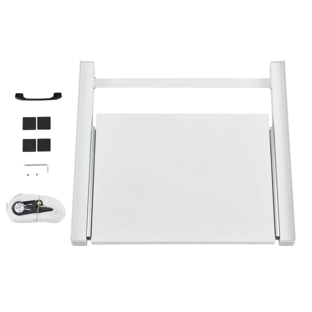 Kit di Sovrapposizione per Lavatrice e Asciugatrice con Piano Estraibile - Bianco [en.casa]