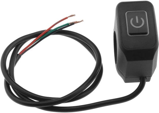 Componente di guida per moto - Interruttore 12V - Impermeabile - Indicatore LED bianco - Adatto per sterzo 22mm - Realizzato in ABS resistente al tempo