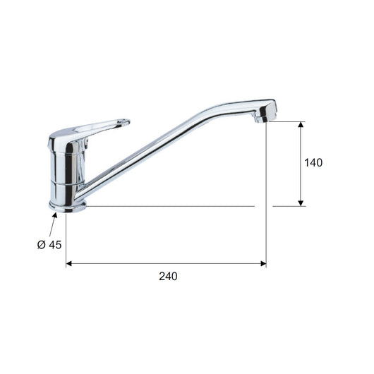 Rubinetto lavello con bocca girevole - serie remix