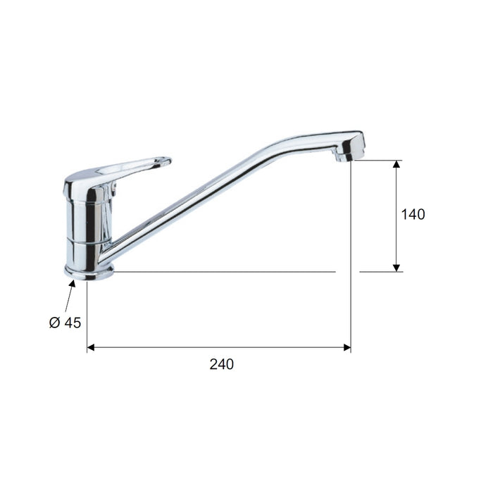 Rubinetto lavello con bocca girevole - serie remix