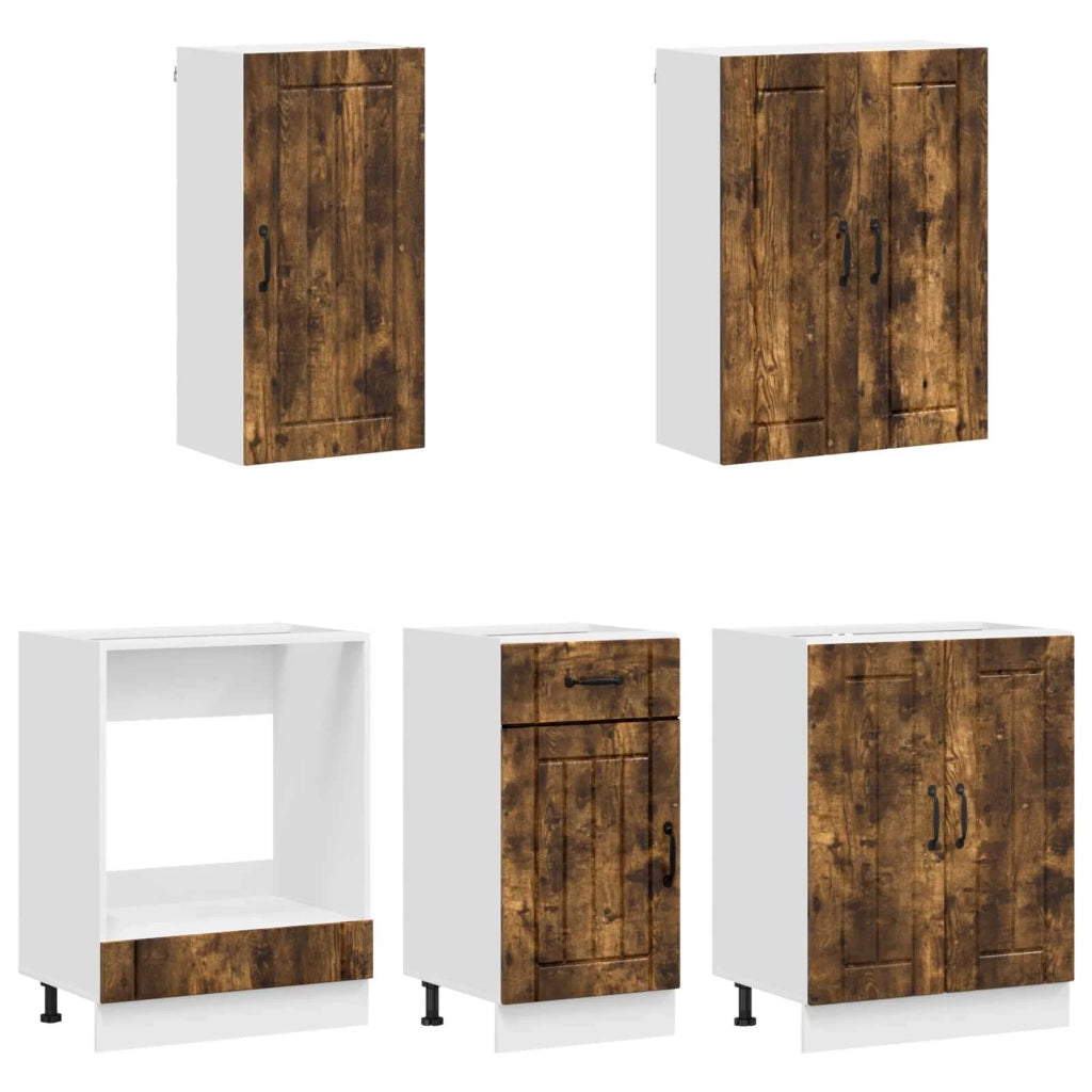Unità Cucina LUCCA 5 pcs Rovere Fumo Legno ingegnerizzato 3438260