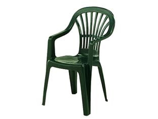 POLTRONA DA GIARDINO ZENA VERDE  cm.55x56x89h.  peso kg.3,1