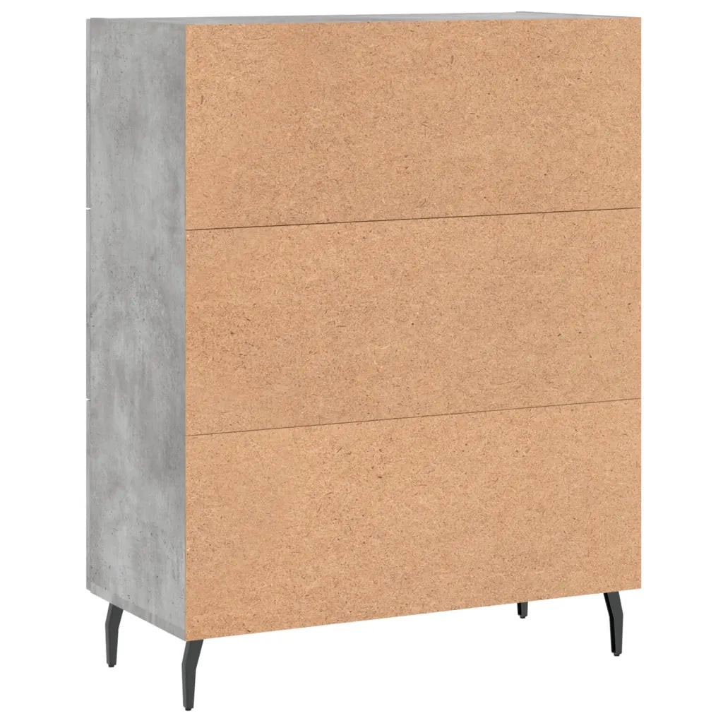 Credenza | Madia | Buffet da pranzo | Armadio da pranzo Grigio Cemento 69,5x34x90 cm in Legno Multistrato