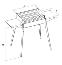 Barbecue a Carbone Carbonella in Acciaio Lisa Luxury Etna