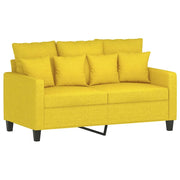 Divano | Divano da soggiorno | Sofa a 2 Posti Giallo Chiaro 120 cm in Tessuto