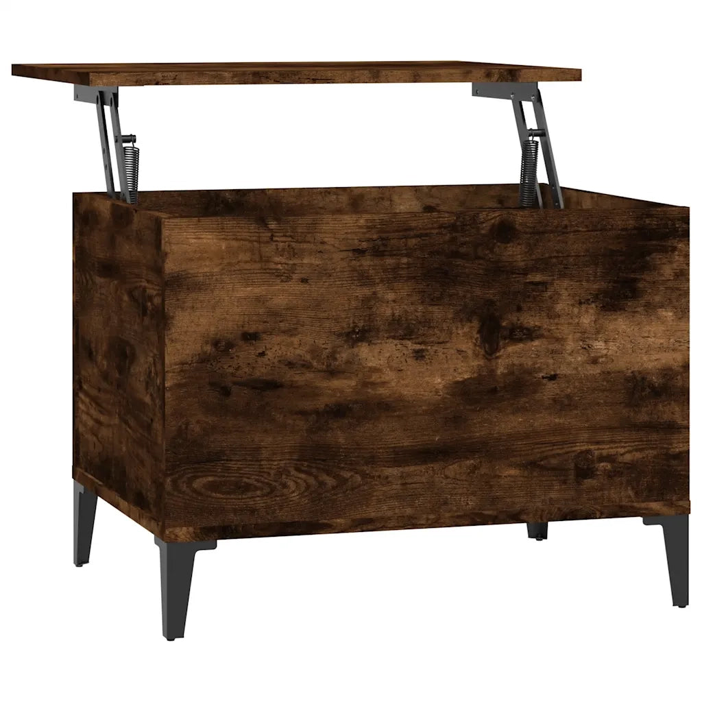Tavolino da Salotto Rovere Fumo 60x44,5x45 cm Legno Multistrato 819577