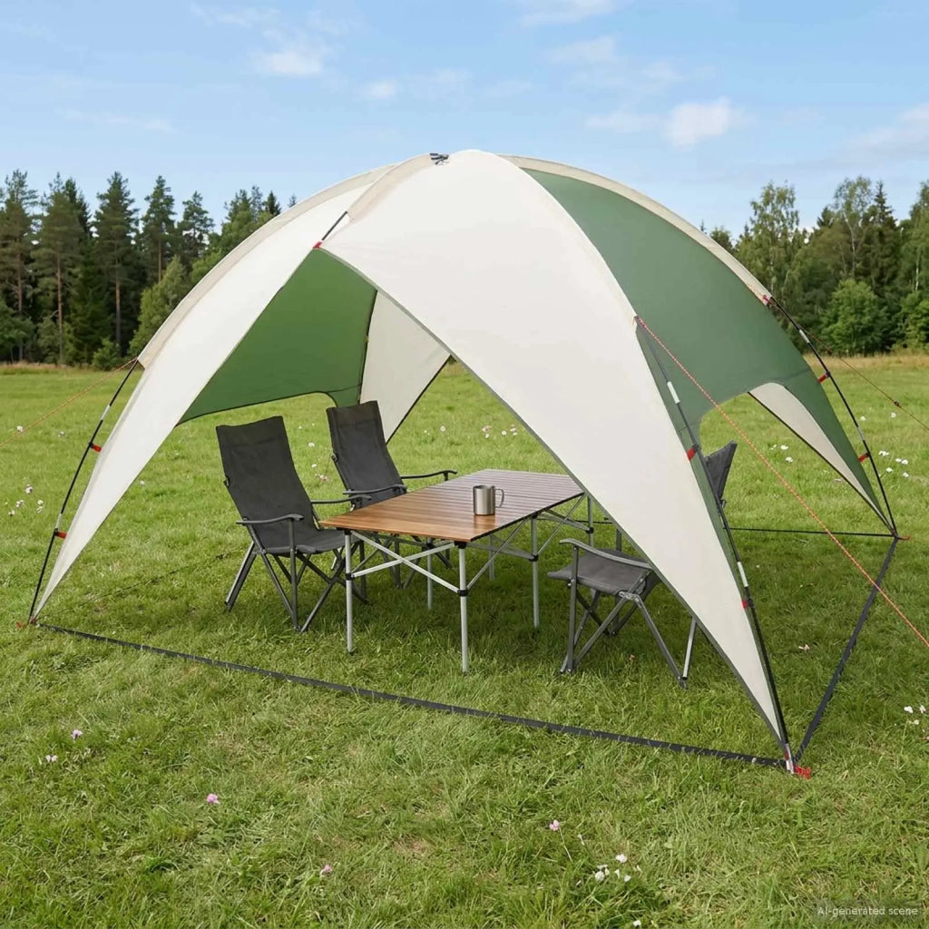 Tenda da campeggio con telo antipioggia impermeabile Verde 42028525