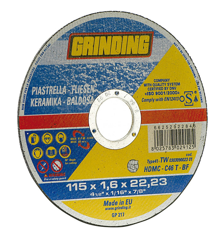 grinding minidisco per ceramica diametro 115x1,6 cod:ferx.4839