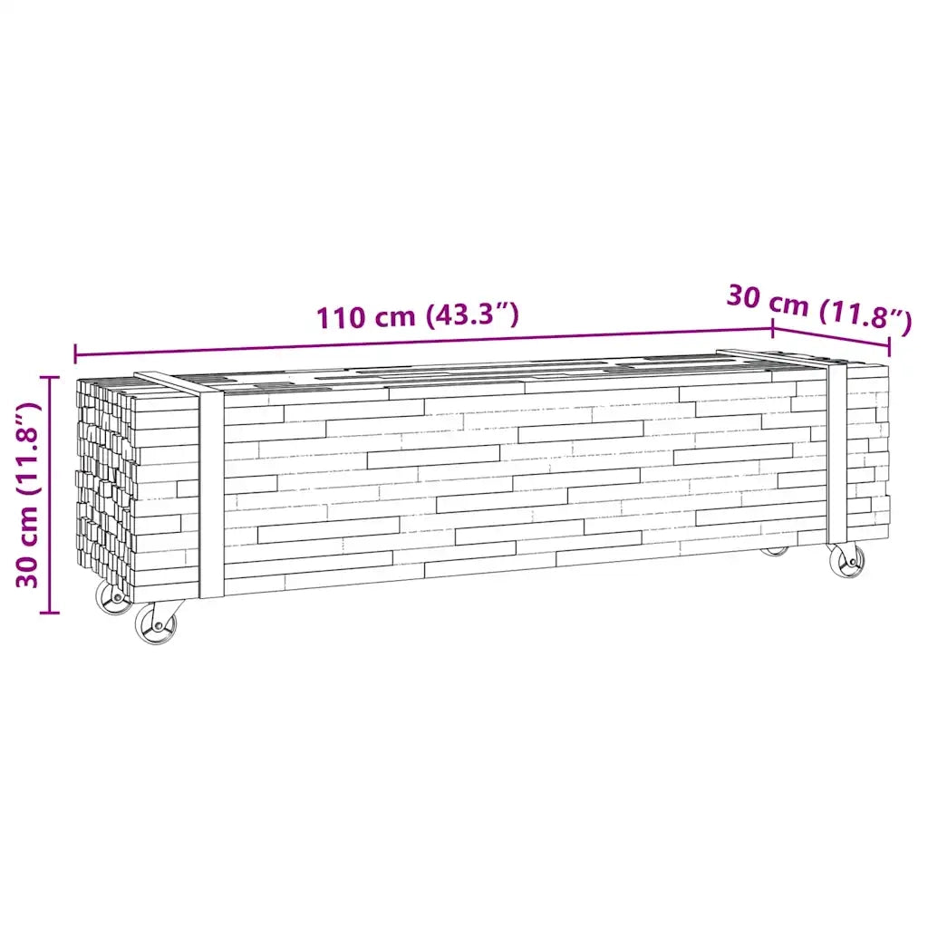 Supporto TV-Credenza per TV-Mobile TV Marrone 110 x 30 x 30 cm Legno di teak solido