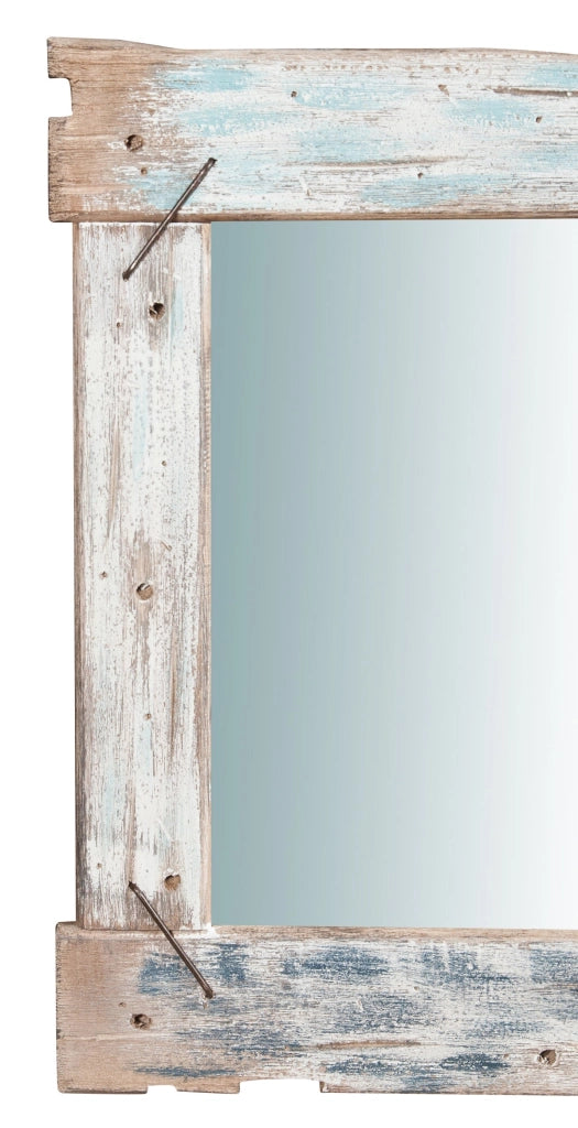 Biscottini Specchio da parete in legno massello L60xPR3,5xH60 cm.