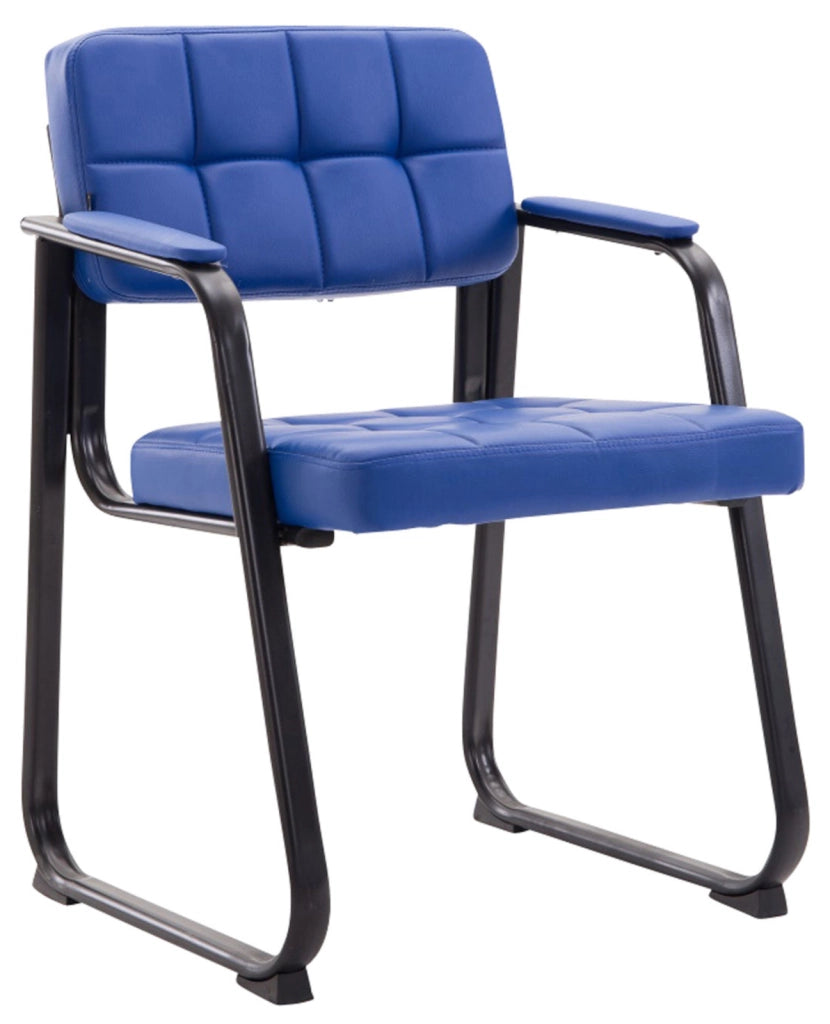 Set di 2 sedie per visitatori Canada B in finta pelle blu