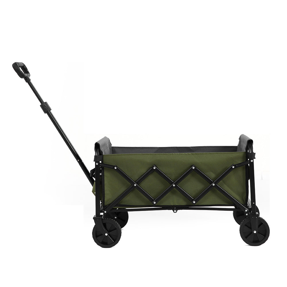 Carrello da spiaggia pieghevole - Xylo - Leggero e robusto con ruote - Verde militare