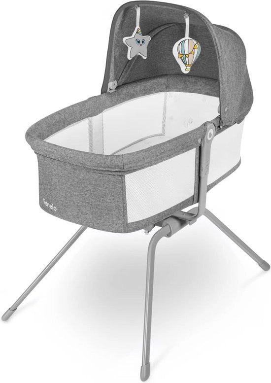 Culla Evo, lettino da campeggio con materasso per bambini fino a 9 kg, tenda, moschettone