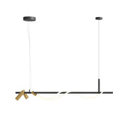 Sospensione Maytoni Tau nera LED 42W 3000K 150cm alluminio