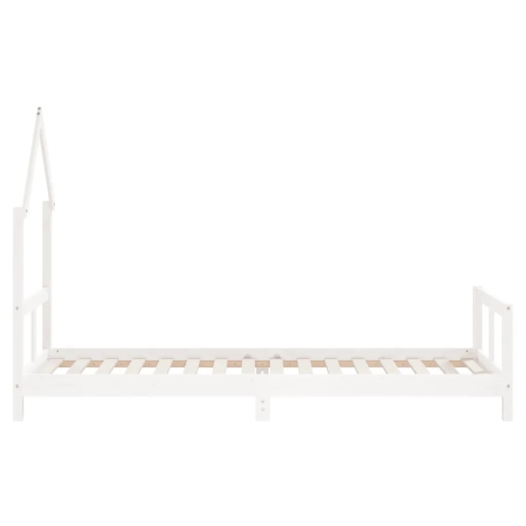 Giroletto per Bambini Bianco 80x200cm in Legno Massello di Pino 834565