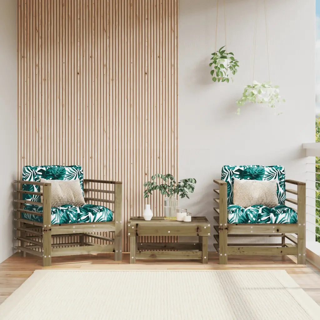 Sedia da patio-Sedie da Giardino 2 pz in Legno di Pino Impregnato
