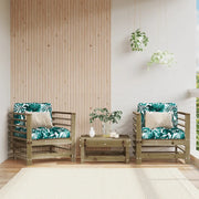 Sedia da patio-Sedie da Giardino 2 pz in Legno di Pino Impregnato