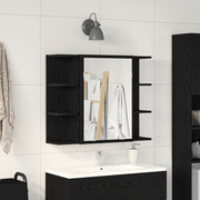 Mobile Specchiera Rovere Nero Legno massello di rovere Compatto