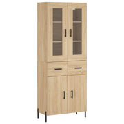 Credenza | Madia | Buffet da pranzo | Armadio da pranzo Rovere Sonoma 69,5x34x180 cm in Legno Multistrato