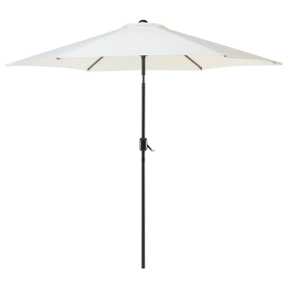 Ombrellone da giardino in tessuto beige chiaro 230 cm resistente agli agenti atmosferici
