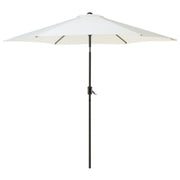 Ombrellone da giardino in tessuto beige chiaro 230 cm resistente agli agenti atmosferici