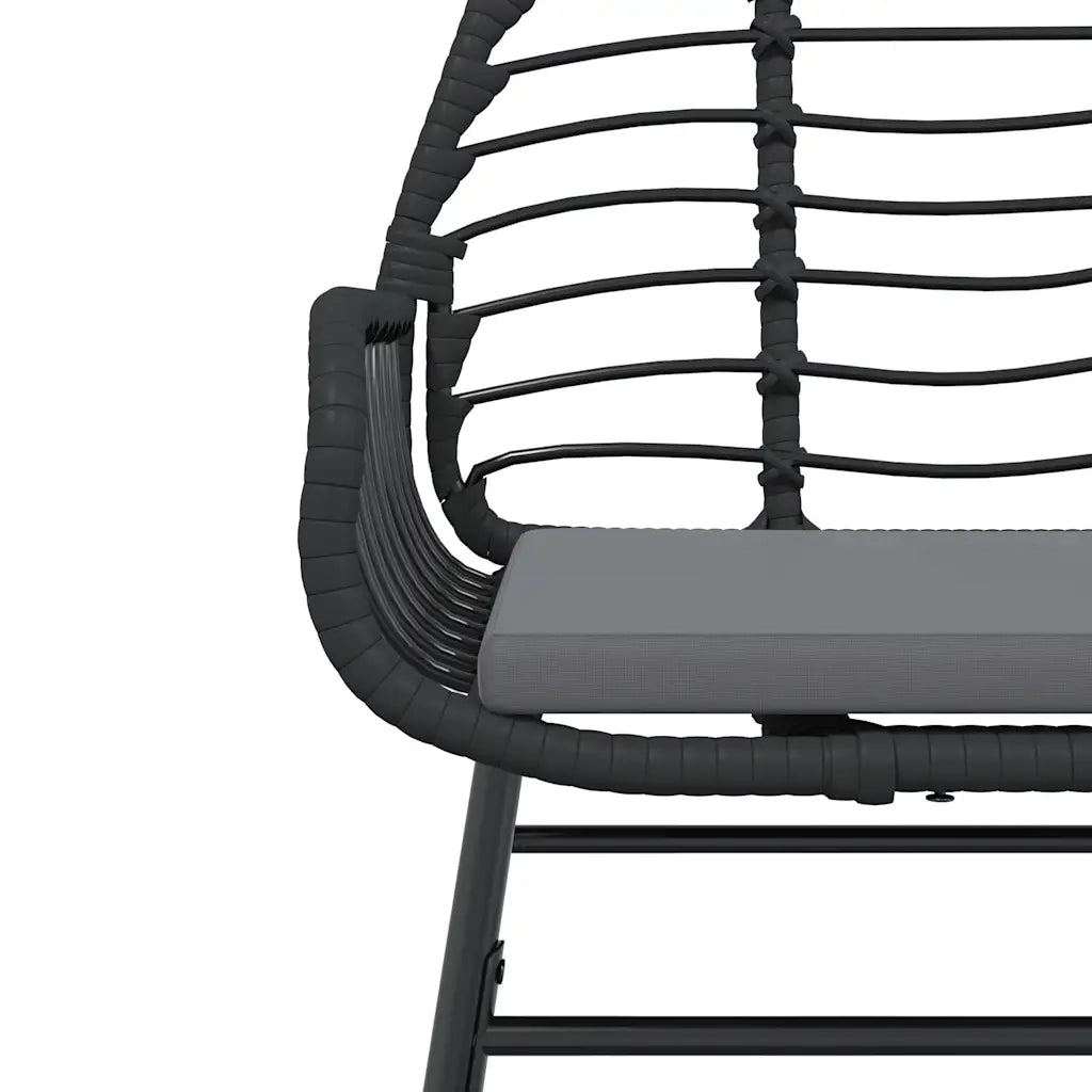Set da Pranzo da Giardino con Cuscini 5 pz | Set Salotto da Giardino Polyrattan Vetro