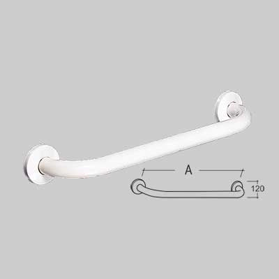 CORRIMANO LINEARE PREVERNICIATO BIANCO  A 45 cm 2 fissaggi     MADE IN ITALY