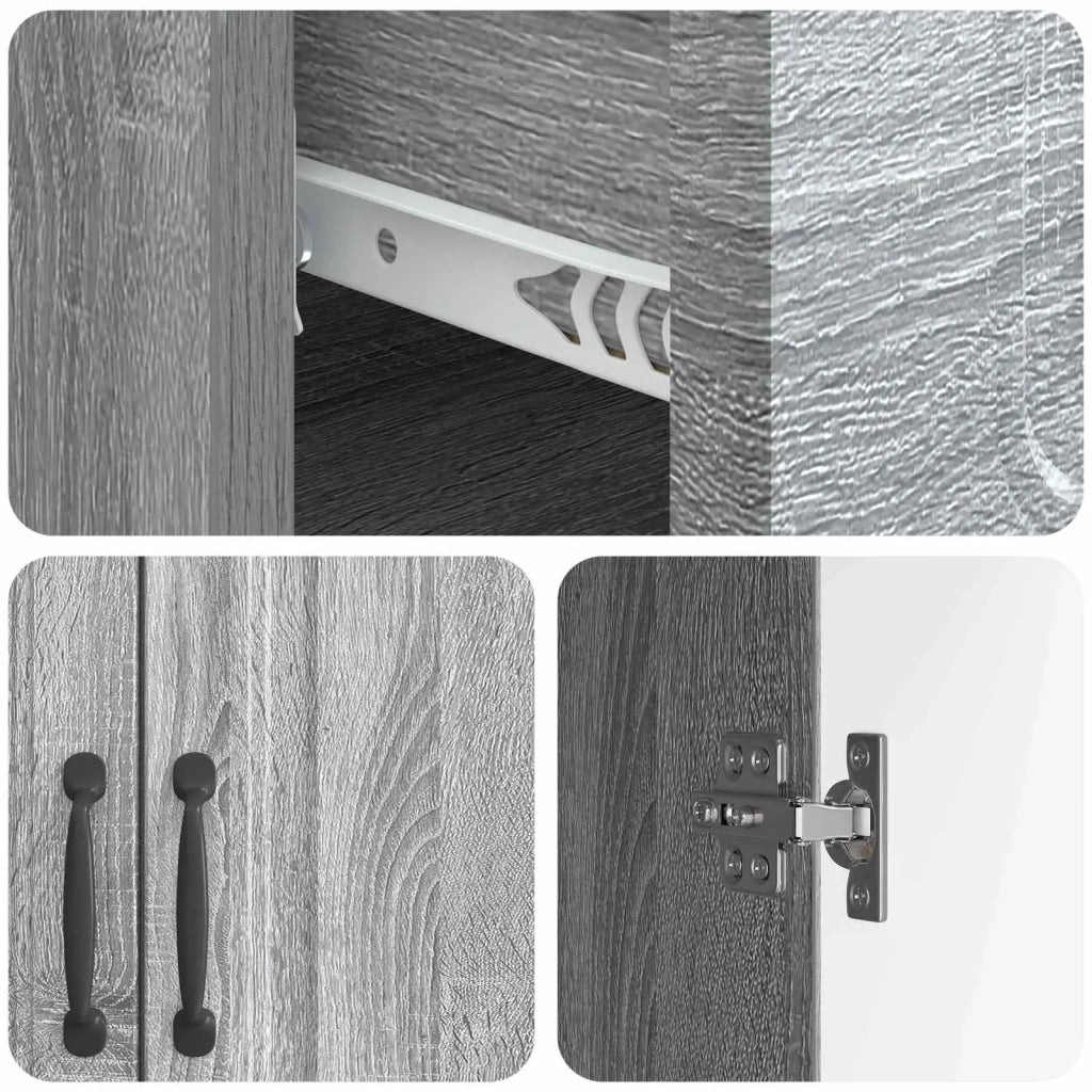 Credenza Grigio Sonoma 66 x 34,5 x 87 cm Legno ingegnerizzato 895791