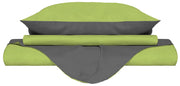 Copripiumino Singolo con Sacco e Federe Doubleface in Cotone Verde Acido/Fumo
