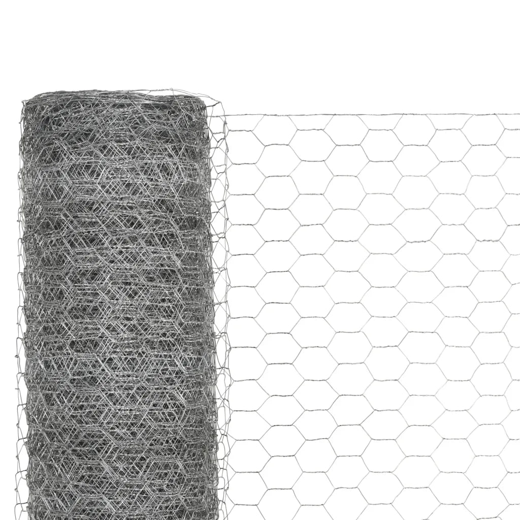 Recinzione da Giardino | Recinzione in Rete per Pollaio Acciaio Zincato 25x1,5m Argento